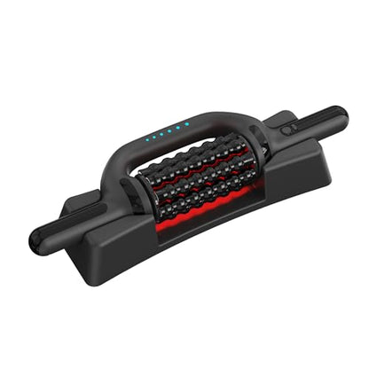 Rolling Percussive Deep Tissue Massage Roller Stick with Hands-Free Base