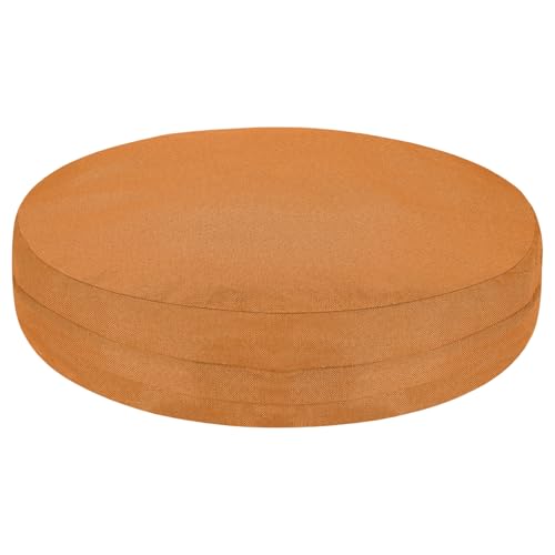 uxcell Round Floor Pillow 19.7" Floor Cushion Cover w/Zipper - color: Orange Yellow, size: 19.7" x 19.7" (Pack of 1)