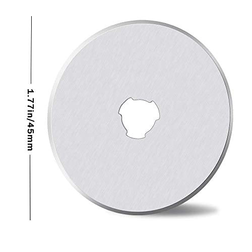 Rotary Cutter, Professional 45mm Rotary Fabric Cutter, Rotary Cutter for Fabric, Rotary Cutter Replacement Blades, Card Paper Sewing Quilting Roller Fabric Cutting Tailor Scissors Tool Dress Clothes M
