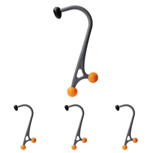 TRIGGERPOINT Performance Therapy AcuCurve Massage Cane for Neck, Back and Shoulders, Gray/Orange (Pack of 4)
