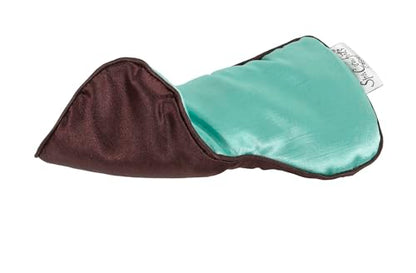 DreamTime Weighted Eye Pillow Mask, Rose Velvet, Microwave or Freeze, Washable, 9.5x4.5 in, for Sleep, Yoga, Meditation, Relaxation - color: Teal
