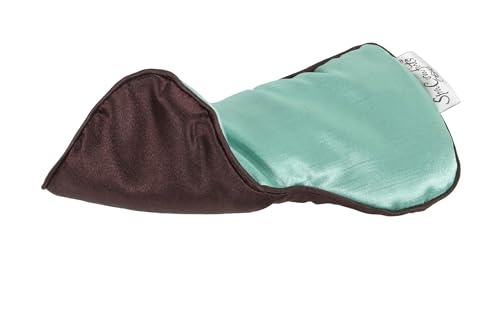 DreamTime Weighted Eye Pillow Mask, Rose Velvet, Microwave or Freeze, Washable, 9.5x4.5 in, for Sleep, Yoga, Meditation, Relaxation - color: Teal