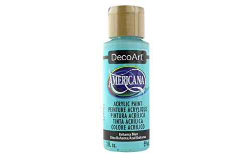 Americana Acrylic Paint 2oz-Bahama Blue - Opaque - color: Bahama Blue, size: 2 Fl Oz (Pack of 1)