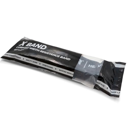 Meister X Band Comfort-Width 41" x 2" Resistance Bands - X-Wide Premium Loop Bands - style: Heavy / Black