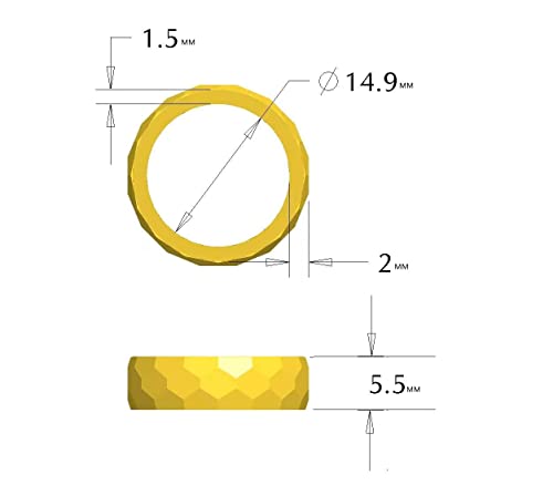 CCVOCION Silicone Epoxy Resin Ring Molds,14 Sizes(4-17) with Size Markers,5.5mm Width 2mm Thickness,for Women Rings Earrings Pendants DIY Christmas Craft Gifts
