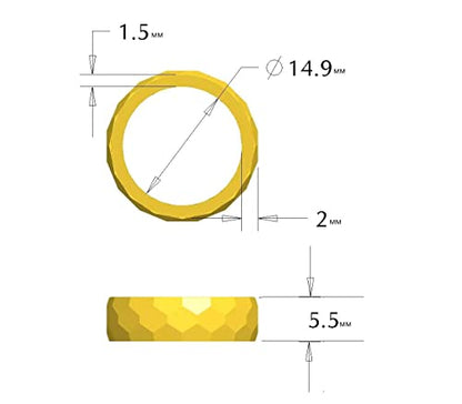 CCVOCION Silicone Epoxy Resin Ring Molds,14 Sizes(4-17) with Size Markers,5.5mm Width 2mm Thickness,for Women Rings Earrings Pendants DIY Christmas Craft Gifts