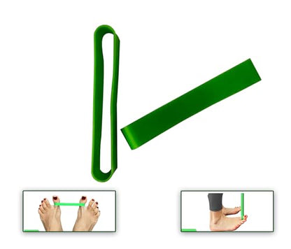 Cork half balance board balance training Set &Resistance Bands-Foot Strengthener for Enhanced Foot Function &Set of 2 Silicone gel toe separators – bunion corrector that relieves pain and realigns the big toe. &Improve foot Strengthener, Indoors Balance B