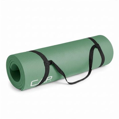 CAP Barbell 1/2-Inch High Density Exercise Yoga Mat with Strap | Multiple Options - color: Green, style: Yoga Mat