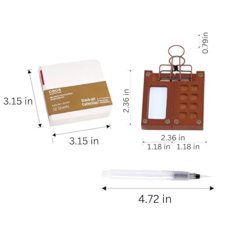 Mini Watercolor Travel Set, 8 Grids | Mini Paint Palette Travel Kit, Pocket Artist Water Color, Wooden Paint Palette, For Painters, Artists, and Students