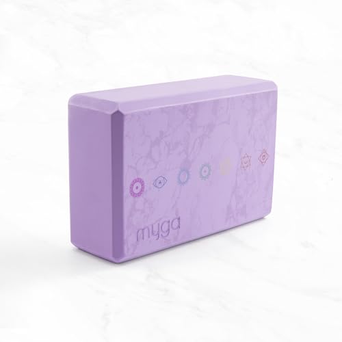 MYGA Yoga Block,Lightweight EVA Foam Yoga Brick,High Density Non-Slip Block for Yoga Poses, Pilates, Balance and Flexibility - color: Chakra, size: One Size