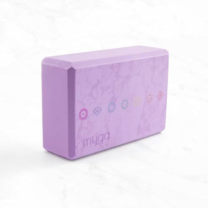MYGA Yoga Block,Lightweight EVA Foam Yoga Brick,High Density Non-Slip Block for Yoga Poses, Pilates, Balance and Flexibility - color: Chakra, size: One Size