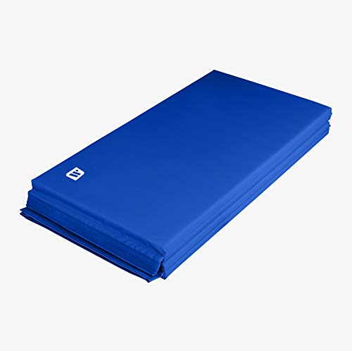 We Sell Mats Gymnastics Mat, Folding Tumbling Mat, Portable with Hook & Loop Fasteners - color: Blue, size: 4 ft x 8 ft x 2 in