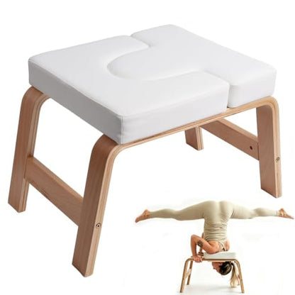 Yoga Headstand Bench, Stand Yoga Chair for Balance Training(White)
