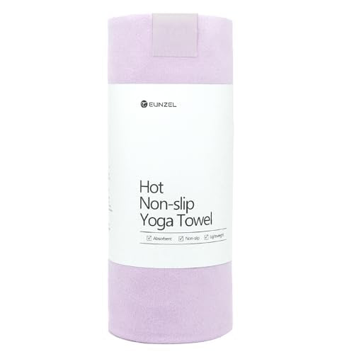 Eunzel Hot Yoga Mat Towel, Soft Suede Microfiber 72" x 26.5" | Super Absorbent, Soft Suede Microfiber, Hot Yoga & Bikram, Comfortable Practice Surface - color: Taro Purple (Yoga Towel, 72"x26.5")