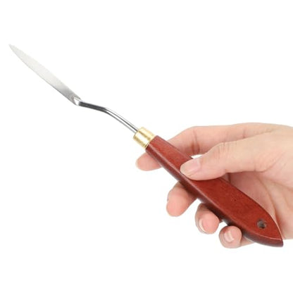 7Pcs Stainless Steel Palette Knife Set Flexible Painting Blending Scrapers for Oil & Acrylic Pigment Mixing, Canvas Art Creation