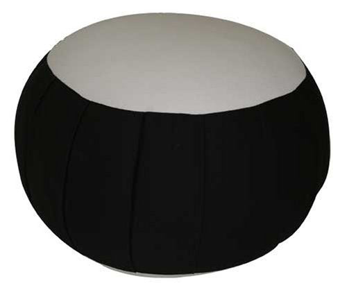 Kapok Zafu Meditation Cushion - color: Black With Natural Center