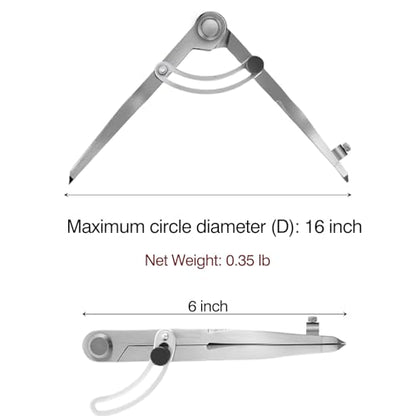 6 inch Alloy Professional Woodworking Pencil Compass Scribe Tool with Lock | Wing Drafting Divider Scriber with Pencil Holder,Metal Leather Work Scribe Tool Carpenter Compass for Geometry - size: 1 Count (Pack of 1)