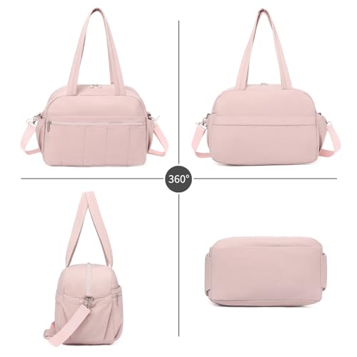 Handbag for Women Yoga Bag Large Capacity Yoga Pad Buckle with Shoe Compartment Water Bottle Sports Gym Bag Travel - color: D01-3 Pink