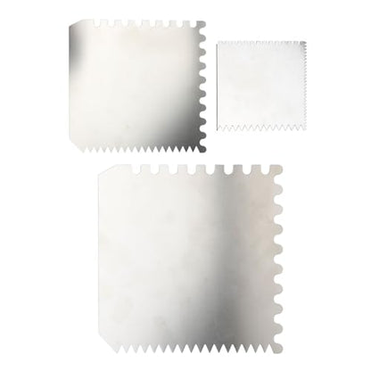 Clay Scrapers, Stainless Steel Scrapers, 3 Pcs Serrated Clay Scrapers, Multipurpose Rib Scraper Tool for Pottery Sculpture Modeling Texturing