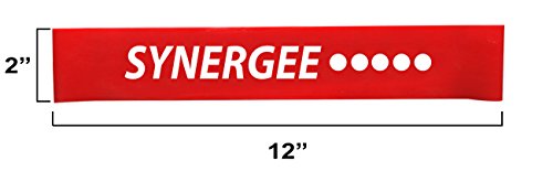 Synergee Mini Loop Bands – Resistance Bands for Home or Gym - color: f) Red 10 Pack