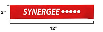 Synergee Mini Loop Bands – Resistance Bands for Home or Gym - color: f) Red 10 Pack