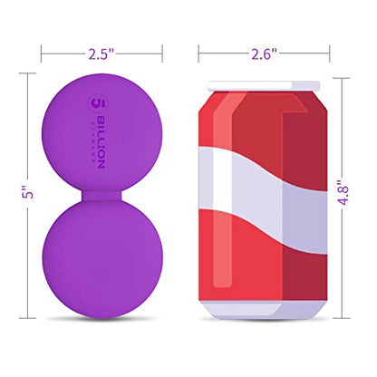 5BILLION FITNESS Peanut Massage Ball,Double Lacrosse Ball and Mobility Massage Ball for Physical Therapy - Deep Tissue Massage Tool for Myofascial Release, Muscle Relaxer, Acupoint Massage (Purple) - color: Purple