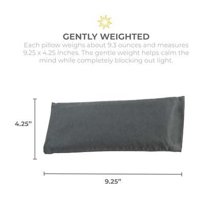 4 Pack Unscented Sateen Eye Pillows, Charcoal - color: Charcoal