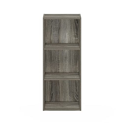 Furinno LUDER Book Shelf, 3-Cube Bookshelf, Bookcase with Open Shelves, 9.3 x 12 x 31.5, Easy Assembly, for Living Room, Bedroom, Home Office, French Oak - color: French Oak, size: 3-Tier Cube