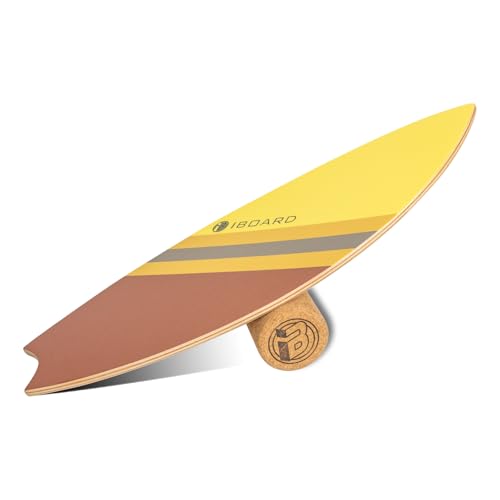 Balance Board w/Rollers – 10-Layer Wood Wobble Board for Core Strength