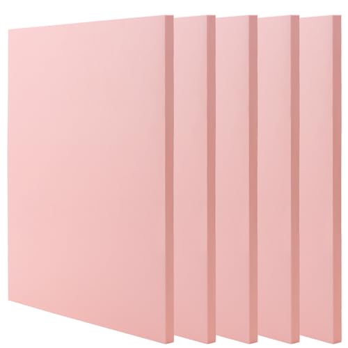 5 PCS Pink A4 Rubber Carving Blocks, 8.3 x 11.8 Inch Large Stamp Carving Blocks, Soft Rubber Stamping Block, Linoleum Blocks for Printmaking, Engraving Crafts - color: Pink