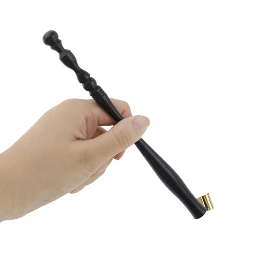 2pcs Oblique English Calligraphy Dip Pen Nib Holder, Black | with Multi-Fit Brass Flange, Wooden Ink Pen, Oblique Pointed Pen Nib Holders, for Drawing, Signing, Painting, Writing - color: Black