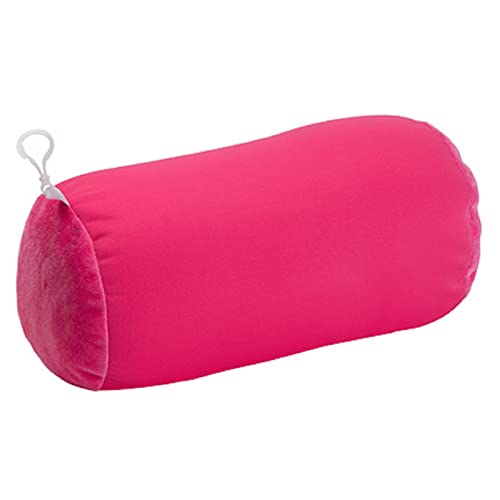Wolf Essentials Microbead Bolster Tube Travel Pillow - Compact Neck Roll Pillow for Airplane, Car, or Home - Soft Lumbar Support Pillow - Pink - color: Pink, size: Adult (Single Pack)