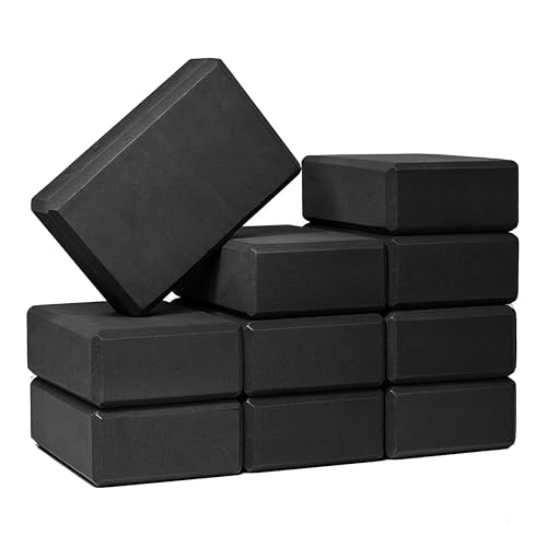3in Yoga Blocks Bulk, 10 Pack, 3x6x9in - color: Black