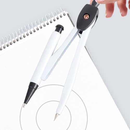 Compass Geometry Tool Protractor and Compass Geometry Set Kit Drawing Compass Math Metal Compass Drafting Tools with Carry Box for Geometry Measuring Drafting School Office Supplies