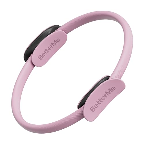 BetterMe Toning Pilates Ring – Magic Circle Pilates Ring for Strength & Flexibility – 15 Inch Fitness Ring for Home Pilates & Yoga Workouts - color: Raspberry Pink