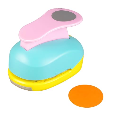 Circle Punch 2 inch Craft Lever Single Hole Shape Lever Punch Handmade Paper Candy Color By Random 2 inch（50.8mm） Circle - color: EVA-Circle-2
