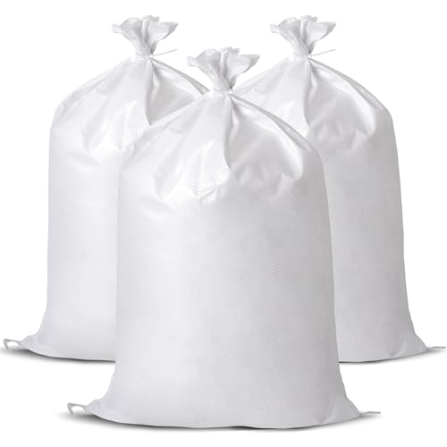 12X Heavy Duty Woven Sand Bags, 20"x30" Empty Sacks