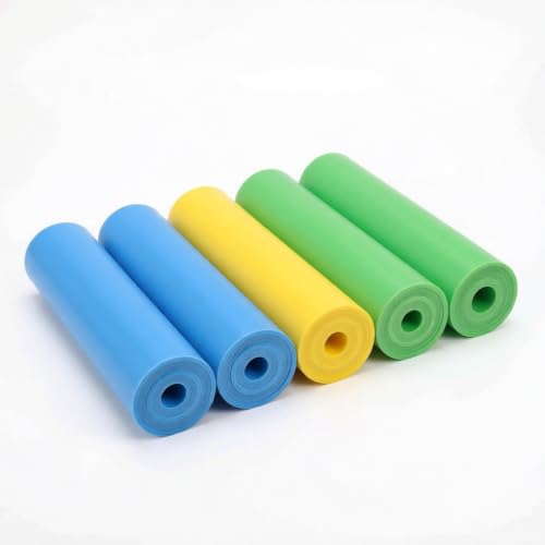 5 Pcs Professional Resistance Bands. Latex-Free, Pilates Band, Work Out Bands, Stretch Bands for Working Out Women or Men, Exercise Bands Set for Pilates, Physical Therapy, Yoga - color: 5-Pack Multi-color 1