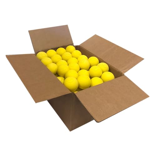 Velocity 라크로스 볼 - 60팩 및 120팩 - 연습용, 공식 NFHS 및 대학 승인 사이즈 - color: 옐로우, size: 60 Balls, style: 연습용 공