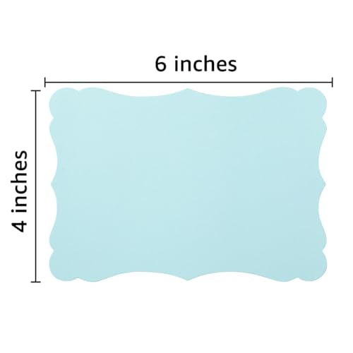 50 Pack Blank Kraft Greeting Cards, Light Blue, 4x6IN | Thick Cardstock Paper, For DIY Gift Cards, Menus, Baby Shower Invitations, Wedding Invitations - color: Light Blue, size: 4x6IN