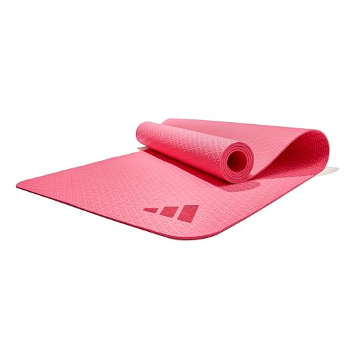 adidas Yoga Mat - Eco Friendly - Non Slip, Durable Textured Surface - color: Pink Fusion, size: 10 mm