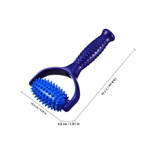 Yoga Massage Stick Roller for Back, Legs, and Muscles | Handheld Rolling Massager, ABS and PVC Build, Easy to Use Anytime Anywhere, Blue Color