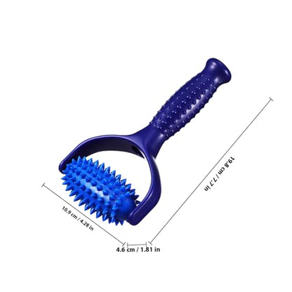 Yoga Massage Stick Roller for Back, Legs, and Muscles | Handheld Rolling Massager, ABS and PVC Build, Easy to Use Anytime Anywhere, Blue Color