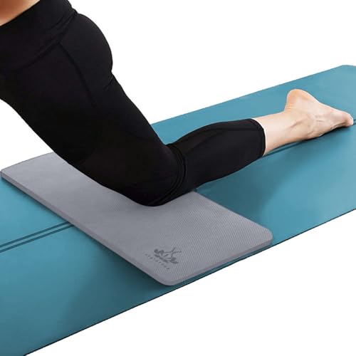 Heathyoga Yoga Knee Pads Cushion Non-Slip Yoga Mat Thick Yoga Accessories for Women Workout Pilates Kneeling Pads for Working out Exercise 26"x10"x0.5" - color: Dark Gray