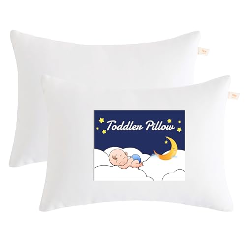 NTBAY Toddler Pillows, Set of 2, 13"x18", White - color: White, size: 13"x18"
