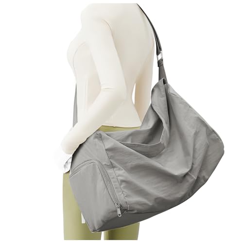 Small Gym Bag with Shoe Compartment, Workout Sport Duffle Bag for Women Travel, Waterproof Shoulder Overnight Bags Lightweight Carry on Tote Bags for Swim, Yoga, Dance - color: A-Grey, size: Small