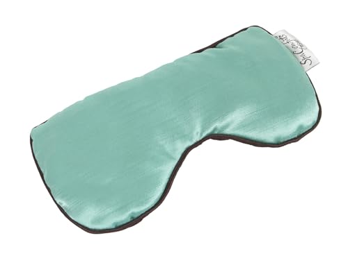 DreamTime Weighted Eye Pillow Mask, Rose Velvet, Microwave or Freeze, Washable, 9.5x4.5 in, for Sleep, Yoga, Meditation, Relaxation - color: Teal