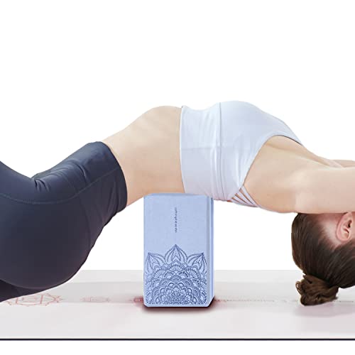 nuveti Yoga Blocks Set of 2, High Density Yoga Brick Foam Blocks to Improve Strength, Flexibility and Balance Brick Foam Blocks - color: LightBlue
