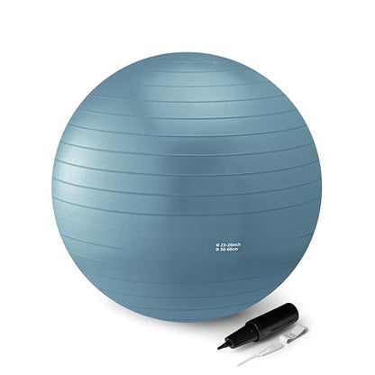 Amazon Basics Anti-Burst Exercise Ball with Pump, 23-26" Diameter - color: Aqua