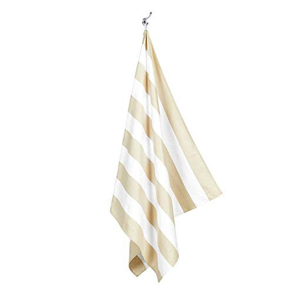 Dock & Bay Beach Towel - Quick Dry, Sand Free - Compact, Lightweight - 100% Recycled - Includes Bag - Cabana Light - Bora Bora Beige - Extra Large (200x90cm, 78x35) | Sand-Resistant, Includes Travel Bag, Lightweight & Compact, 100% Recycled DryQ Fabric, E